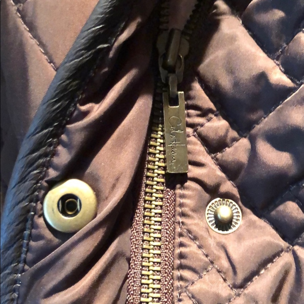 2X 🥰HP🎉Cole Haan Leather Trimmed Jacket - Picture 5 of 15